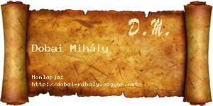 Dobai Mihály névjegykártya